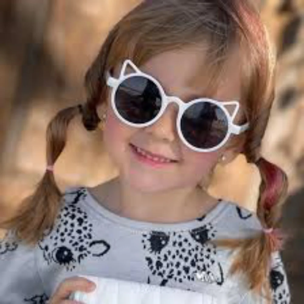 4/$15 White Cat-Eye Round Sunglasses Kids Summer Clothes